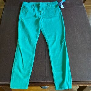 Kut from Kloth pants. Ankle skinny peacock green